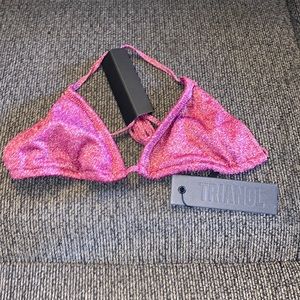 Triangl Grape Sparkle Bikini Top XL NWT
